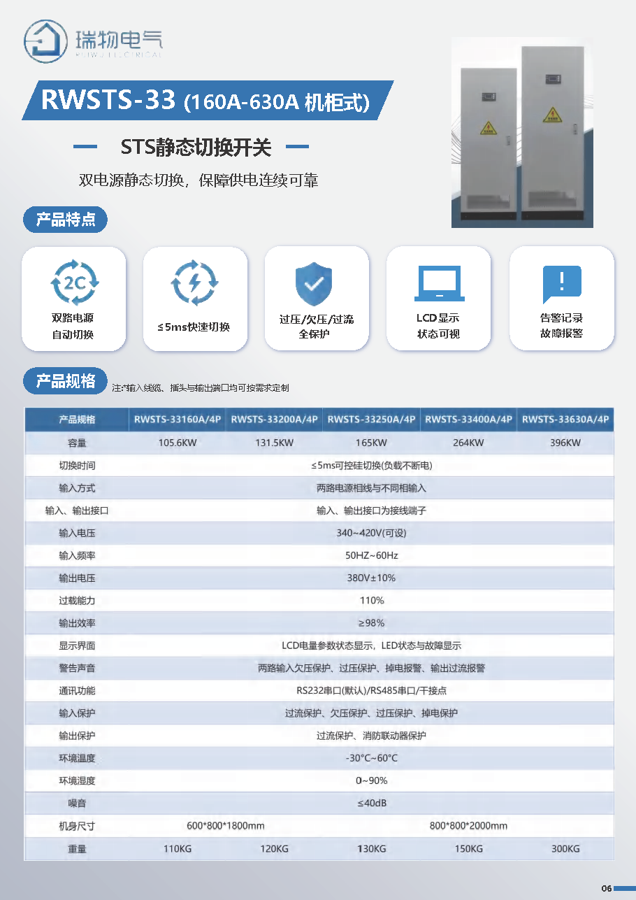 瑞物 RWSTS-33200A/4P - 产品简介1