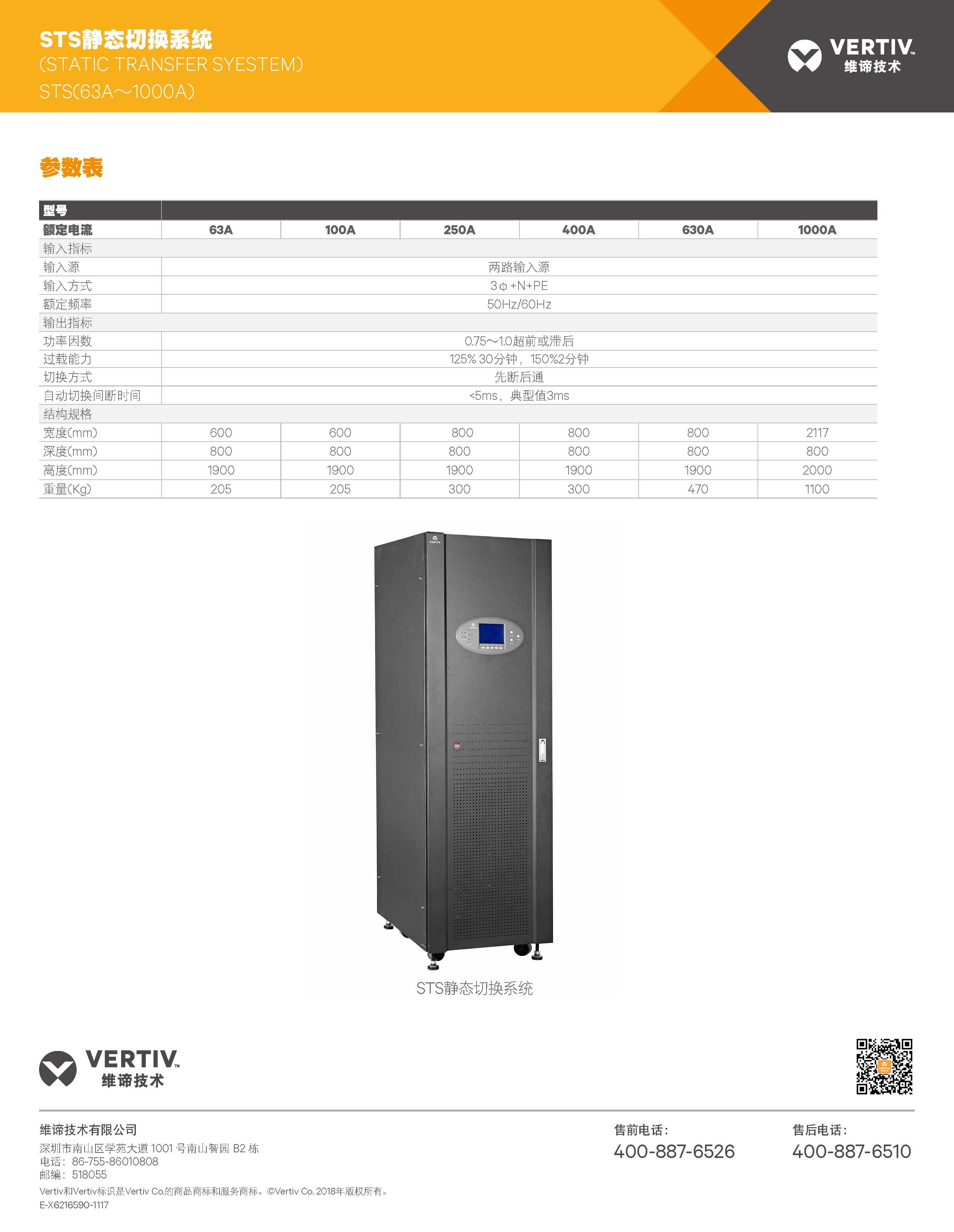维谛 63A/3P STS整机 - 产品简介2