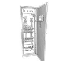 Combined Distribution Cabinet ABB 250A 4P 14-Circuit (Variant) 2