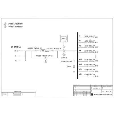 120KVA UPS输入输出一体柜 施耐德 250A 3P 21回路 (衍)