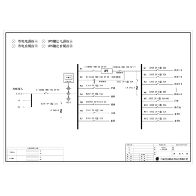 3-Phase In / 1-Phase Out 15KVA UPS Single Utility Feed C-Tier with Maintenance Bypass ABB Total Capacity 125A Standard Distribution with 7.5kW Air Conditioner