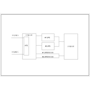 两套400KVA UPS 双路市电 B级 带维修旁路 ABB 总容量630A 普通配电