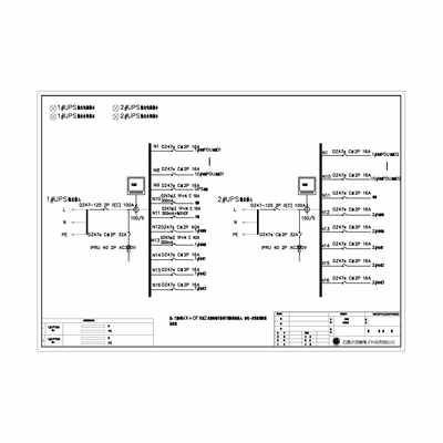 Two Sets, 3-Phase In / 1-Phase Out 20KVA UPS Single Utility Feed B-Tier without Maintenance Bypass Delixi Total Capacity 250A Standard Distribution with 2 units 35kW Air Conditioner