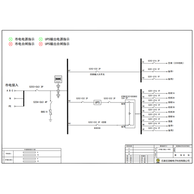 UPS Combined Distribution Cabinet ABB 63A 3P 12-Circuit (Variant)