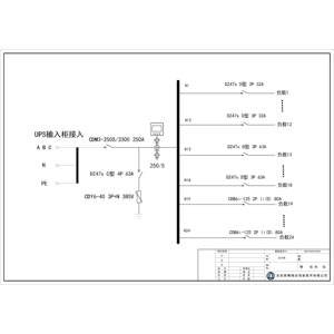 500KVA UPS动力柜 德力西 250A 4P 24回路（衍）