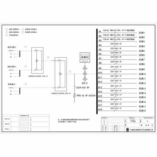 200A Combined Input Power Cabinet ABB 200A Dual Source
