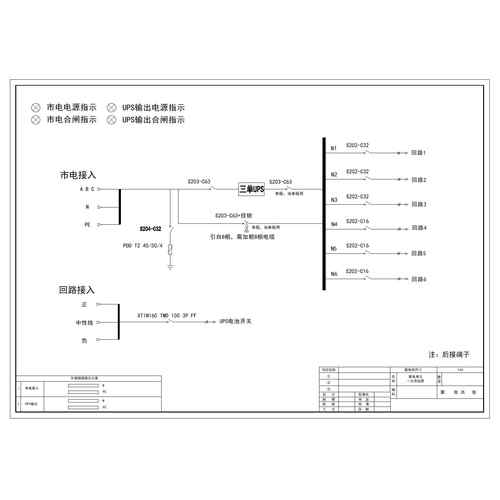 16U Combined Distribution Unit UPS Input/Output + Battery Breaker ABB 63A 6-Circuit