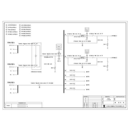 Triple Input ATS Cabinet ABB 400A 7-Circuit