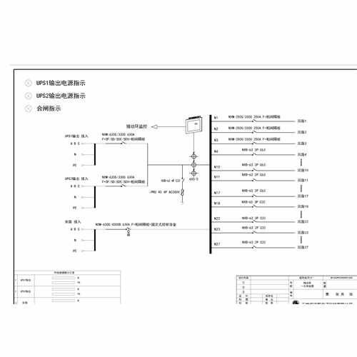 UPS Output Distribution Cabinet GGD CHINT 630A 27-Circuit