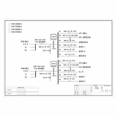 UPS Input Cabinet Dual Input / Dual Output CHINT 125A