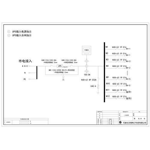 16U Distribution Unit CHINT UPS Input/Output 80A 12-Circuit