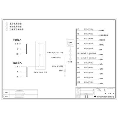 Utility Distribution Cabinet Dual Input ATS Automatic Transfer Delixi 125A 12-Circuit