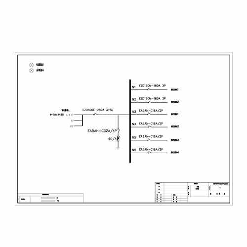 Wall-mount Enclosure HVAC Distribution Schneider-EZD 250A 6-Circuit