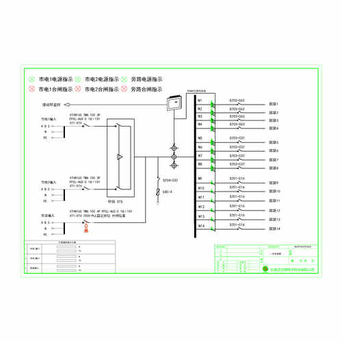 100A STS Distribution Cabinet Schneider Precision Row PDU Cabinet with Maintenance Bypass