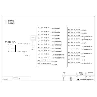 20K UPS Output Cabinet ABB 80A 34-Circuit