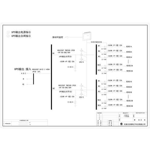 Precision Cabinet UPS Output Cabinet Schneider 400A 48-Circuit