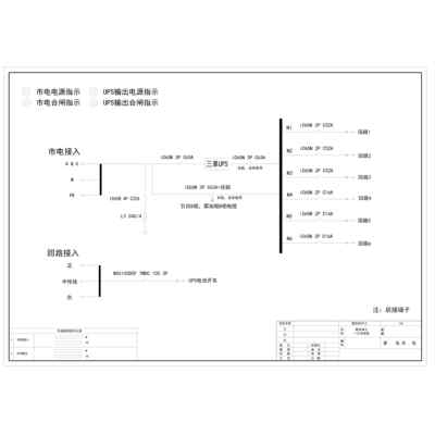 16U Combined Distribution Unit UPS Input/Output + Battery Breaker Schneider 63A 6-Circuit