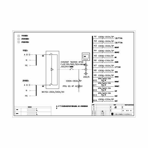 Combined Distribution Cabinet 250A Schneider CVS Dual Source