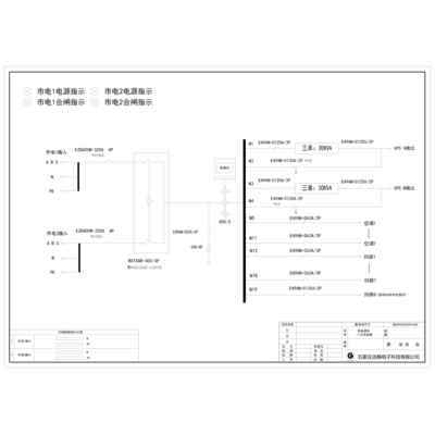 Combined Distribution Cabinet Schneider Economy 400A Dual Source 2-Circuit 30KVA UPS