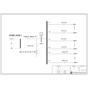 500KVA UPS动力柜 ABB 250A 4P 24回路（衍）