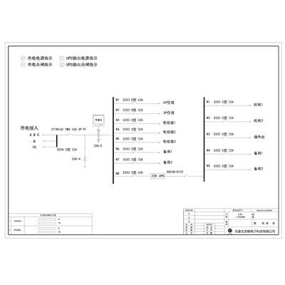 XL21 Power Cabinet Combined Cabinet ABB Main Breaker 160A 12-Circuit incl. HVAC Circuit and UPS Input/Output