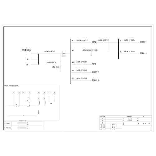 3U Distribution Unit Schneider 63A 2P Dual Circuit 5-Circuit (Variant)