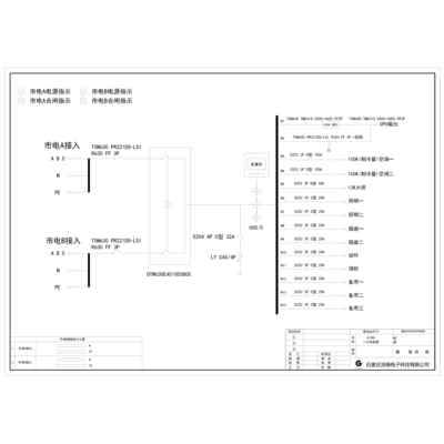Dual Source ATS Cabinet Combined Cabinet ABB 500A 12-Circuit