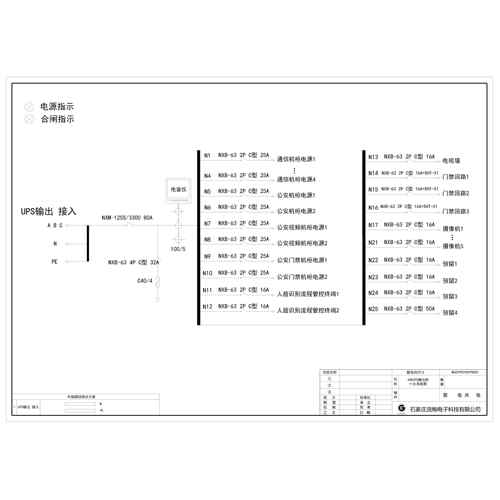40K UPS Output Cabinet CHINT 80A 25-Circuit