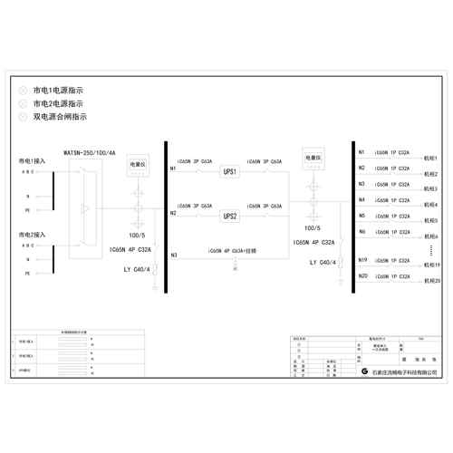 26U Distribution Unit UPS Input/Output Schneider 100A 20-Circuit