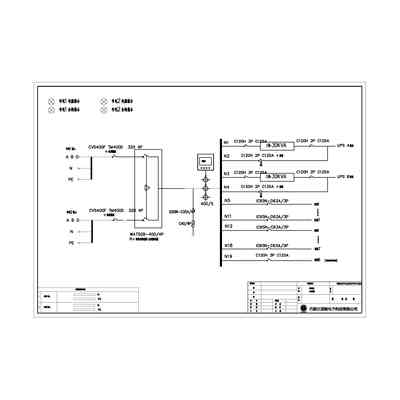 Combined Distribution Cabinet Schneider CVS400A Dual Source 2-Circuit 30KVA UPS