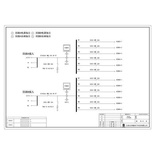 Row PDU Cabinet Dual-Circuit ABB 100A per Circuit 6-Circuit total 12-Circuit