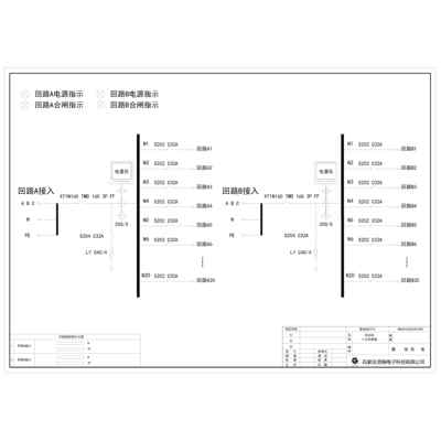 Dual-Circuit 40A Row PDU Cabinet ABB per Circuit 6-Circuit total 12-Circuit