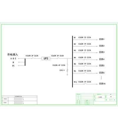 8U Distribution Unit Schneider 63A incl. UPS Input/Output 16-Circuit