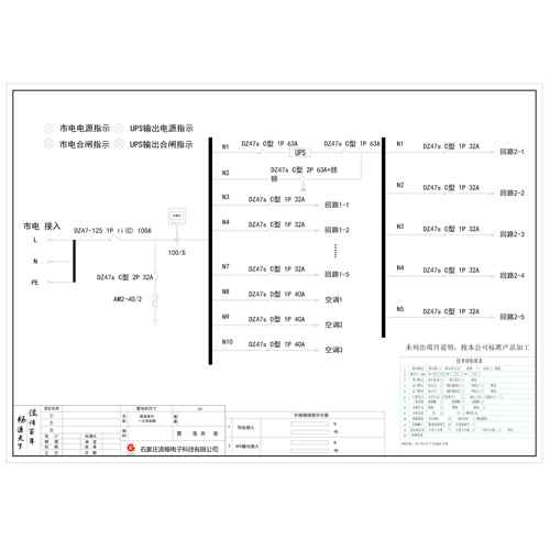 12U Distribution Unit Delixi 100A 2P Dual Circuit 10-Circuit (Variant)