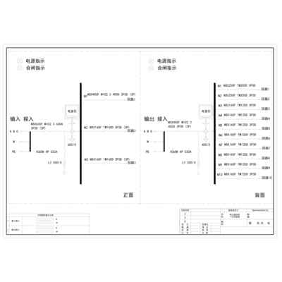 Input/Output Cabinet Double-sided Mounting Schneider 630A Dual Input / Dual Output total 13-Circuit