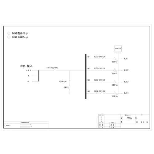 8U Distribution Unit ABB 63A 4-Circuit with Circuit Monitoring