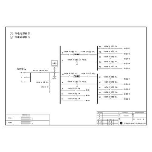 Combined Cabinet Schneider 100A 13-Circuit incl. HVAC Circuit , UPS Input/Output