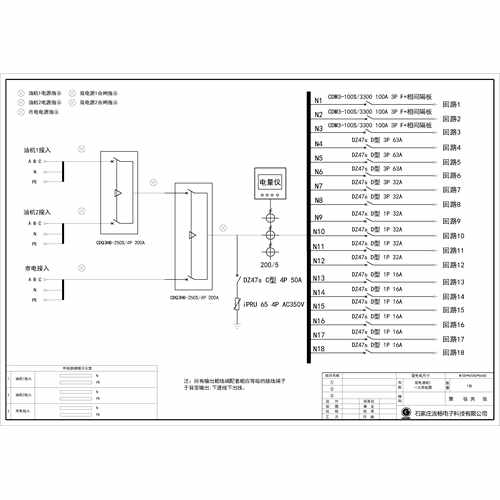 200A Combined Input Power Cabinet Delixi 200A Dual Source