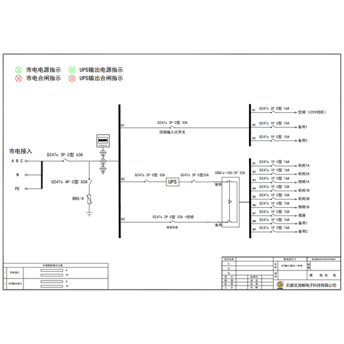 UPS Combined Distribution Cabinet Delixi 63A 3P 12-Circuit (Variant)
